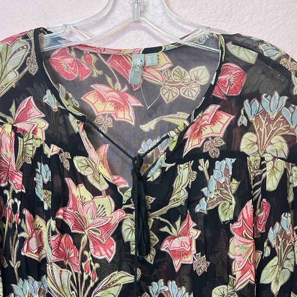 ASOS Floral Long Sleeve Boho Blouse. Size 4 - Picture 4 of 7
